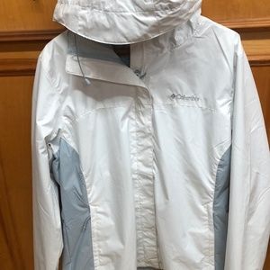 Ladies white/gray columbia jacket